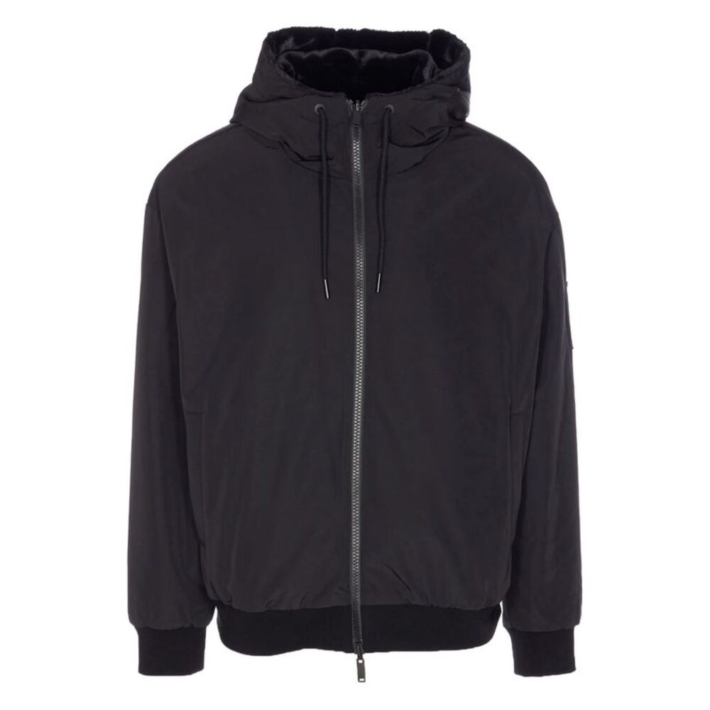 Moose Knuckles Black Jackets - Hooded Jackets Men